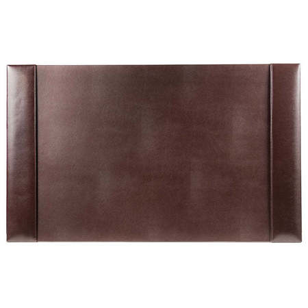 DACASSO Dark Brown Bonded Leather 30" x 18" Side-Rail Desk Pad PR-3603
